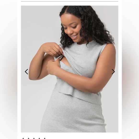 RIPE LAYERED SWEATER KNIT MATERNITY & NURSING DRESS M - Picture 6 of 8